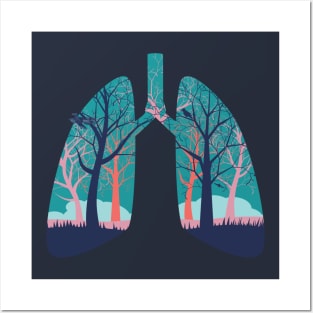 Abstract forest in the lungs Posters and Art